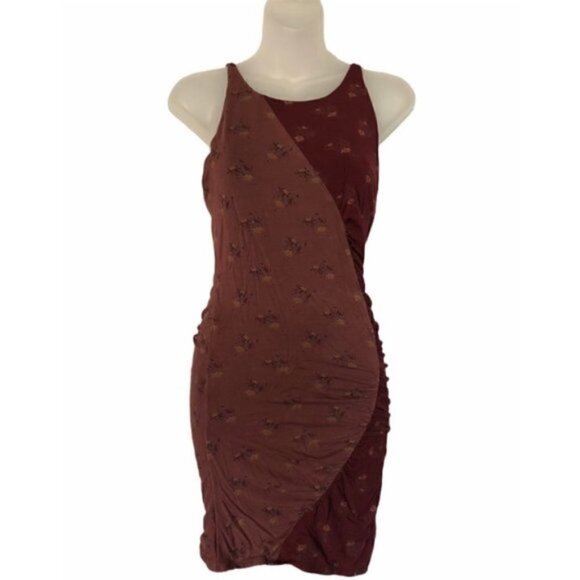 Free People Cinched Bodycon Floral Dress S - Picture 1 of 8
